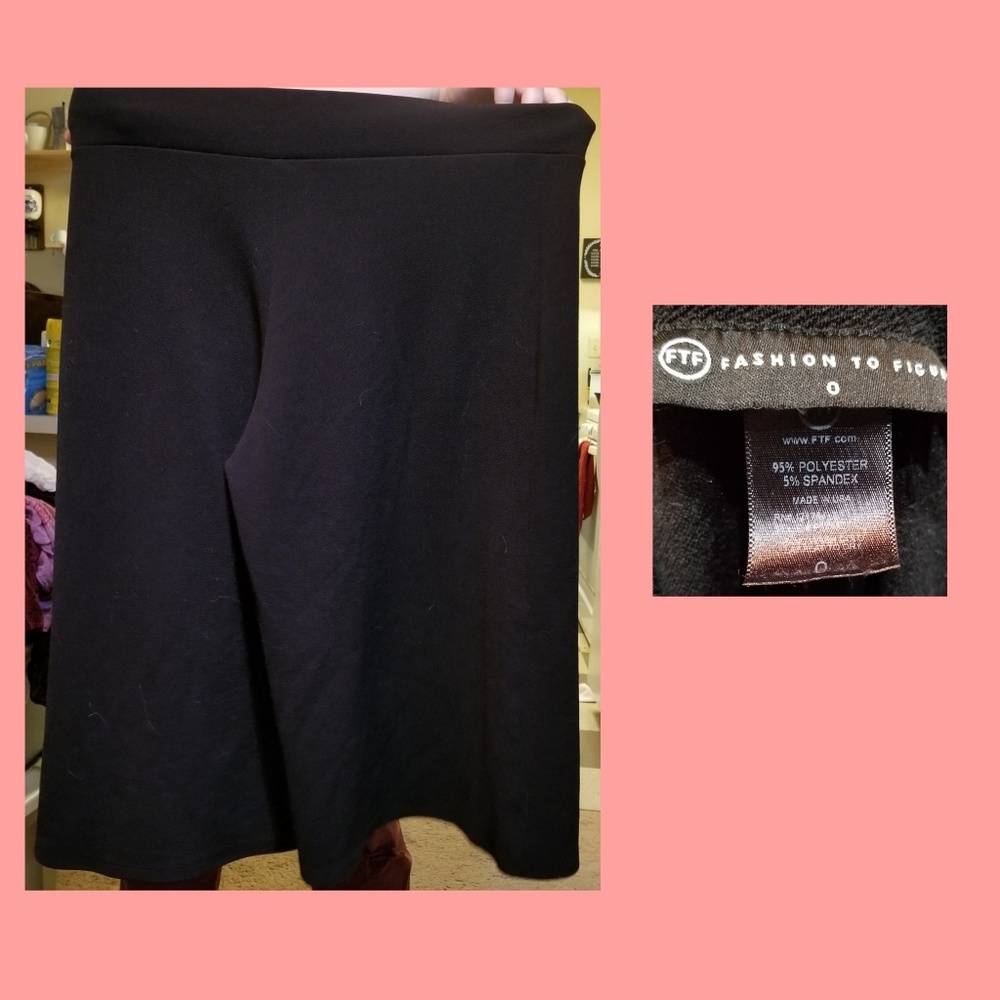 Fashion to Figure black cropped gaucho pants